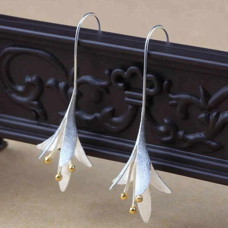 Silver Flower Earrings 2