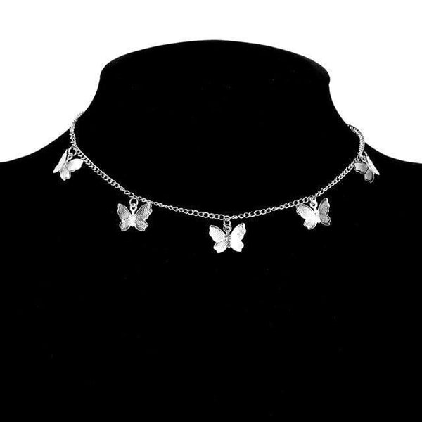 Silver and Gold Plated Butterfly Necklace 1