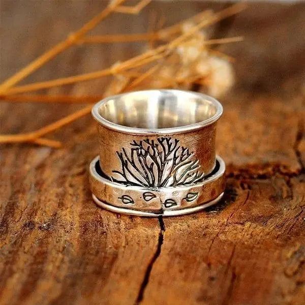 Tree of Life Spinner Meditation Ring 0
