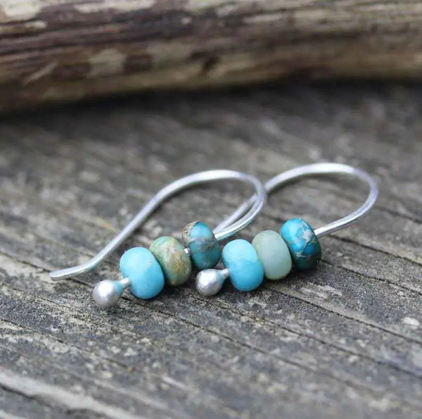 Turquoise Pearl Earrings 1