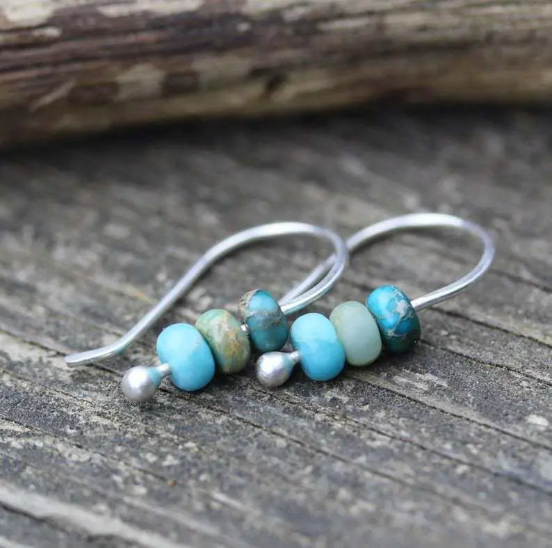 Turquoise Pearl Earrings 1