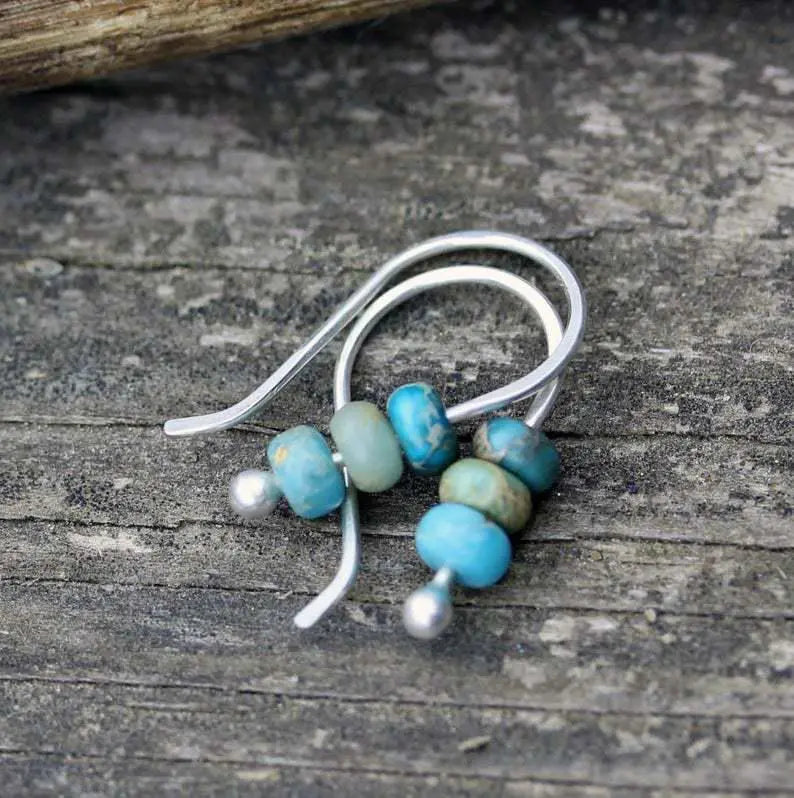 Turquoise Pearl Earrings 2