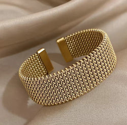 Vintage Braided Mesh Open Classic Bracelet 0