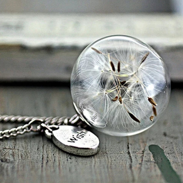 Vintage Dandelion Wish Necklace 0