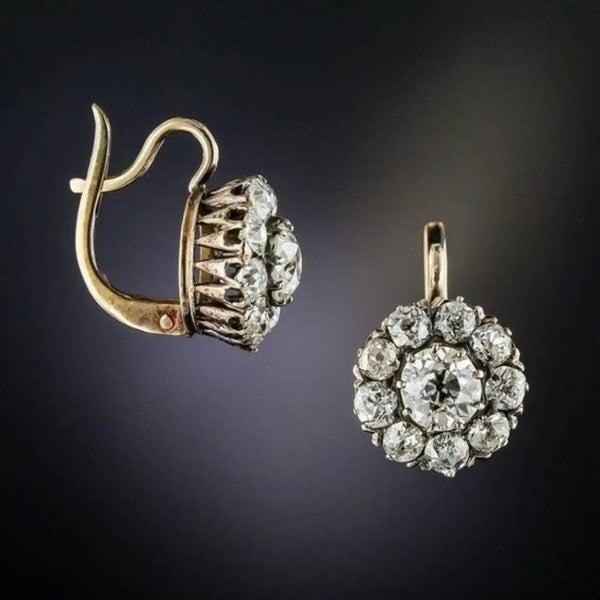 Vintage Edelstein Earrings in Gold 0