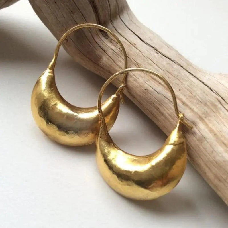 Vintage Gold Basket Earrings 0