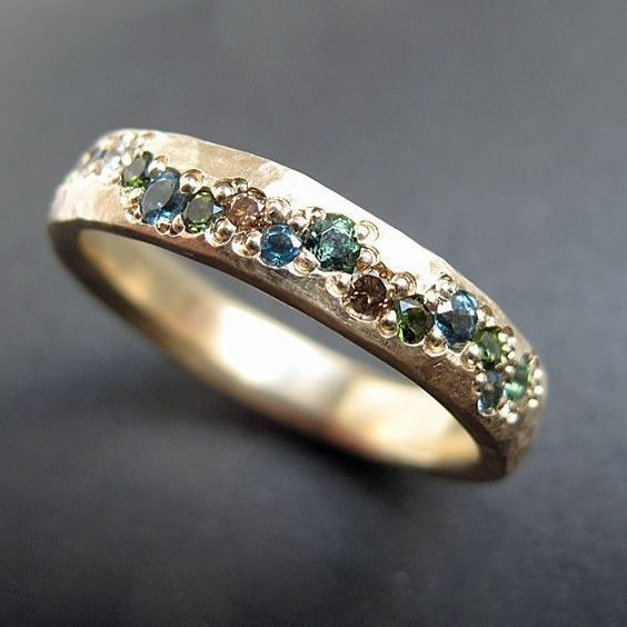 Vintage Gold Colorful Ring 0