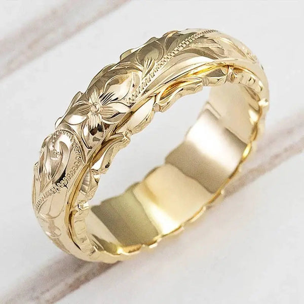 Vintage Gold Flower Ring 0