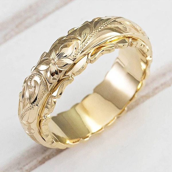 Vintage Gold Flower Ring 0