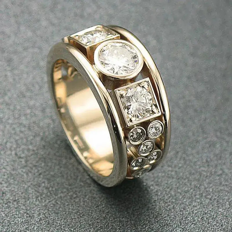 Vintage Gold Zirconia Ring 0