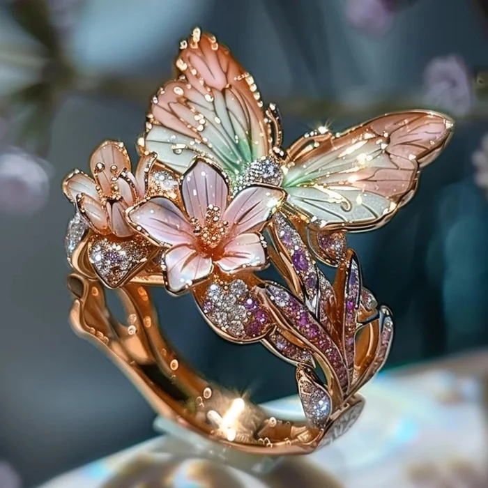 Vintage Golden Brimhaven Floral Ring 2