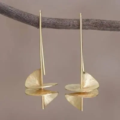 Vintage Golden Scales Earrings 0