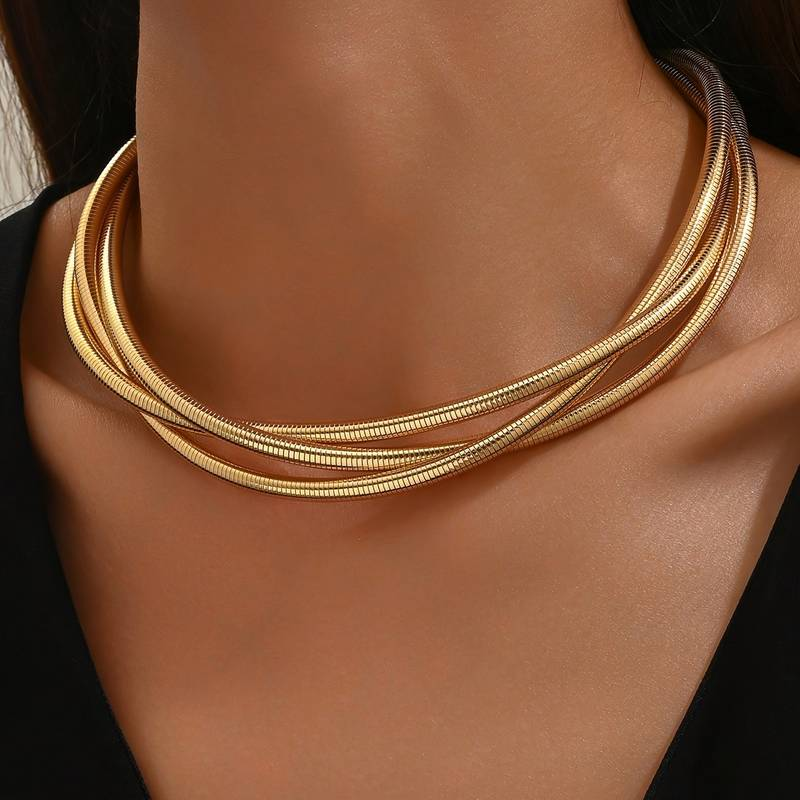 Vintage Layered Golden Necklace 0