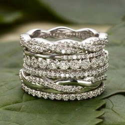 Vintage Layered Zirconia Ring 0