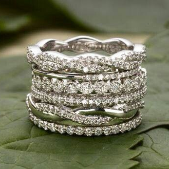 Vintage Layered Zirconia Ring 0