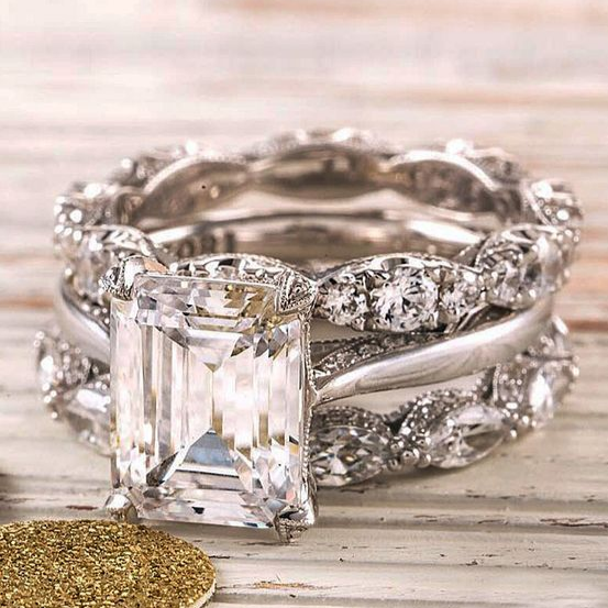 Vintage Silver Bright Layer Ring 0