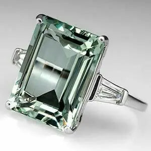 Vintage Turquoise Crystal Ring 0