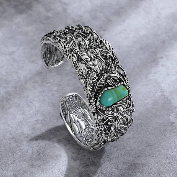 Vintage Turquoise Silver Bracelet 0