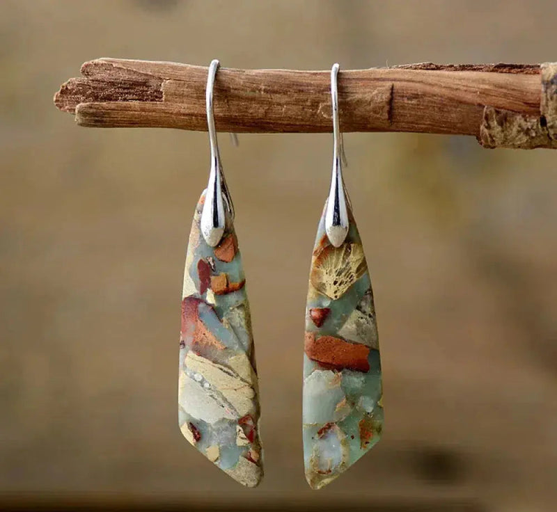 Vintage nature stone earrings 0