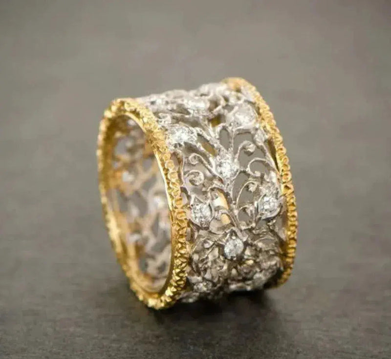 Vintage zirconia ivy ring 0